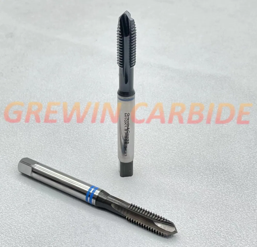 Grewin High Quality Tools CNC Machine Tools Hsse Spiral Point/ Tip Taps with Blue Ring for Stainless Steel