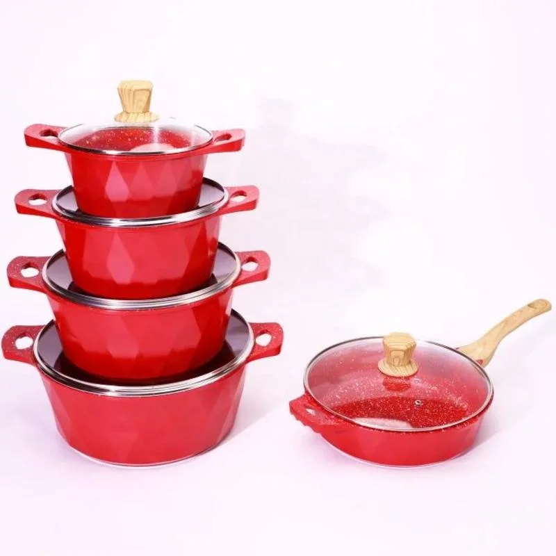 Multi-Function Cookware Set Produced in China a Variety of Colors to Choose From Die Casting Cookware Set