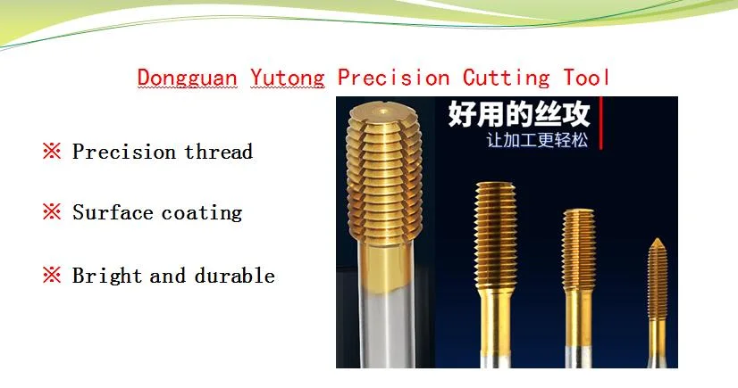 Extrusion Tap Machine Titanium Plated Tap Screw Thead Tapthe Coating Is Durable