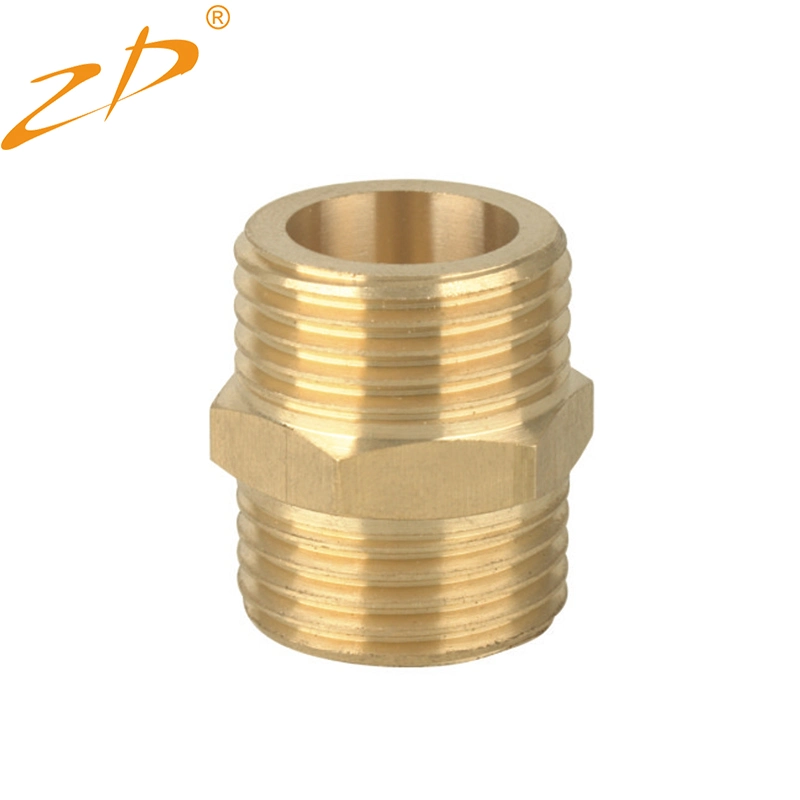 Pipe Fitting Male Threading Nipples 3/4&prime; &prime; NPT Brass Hex Nipple