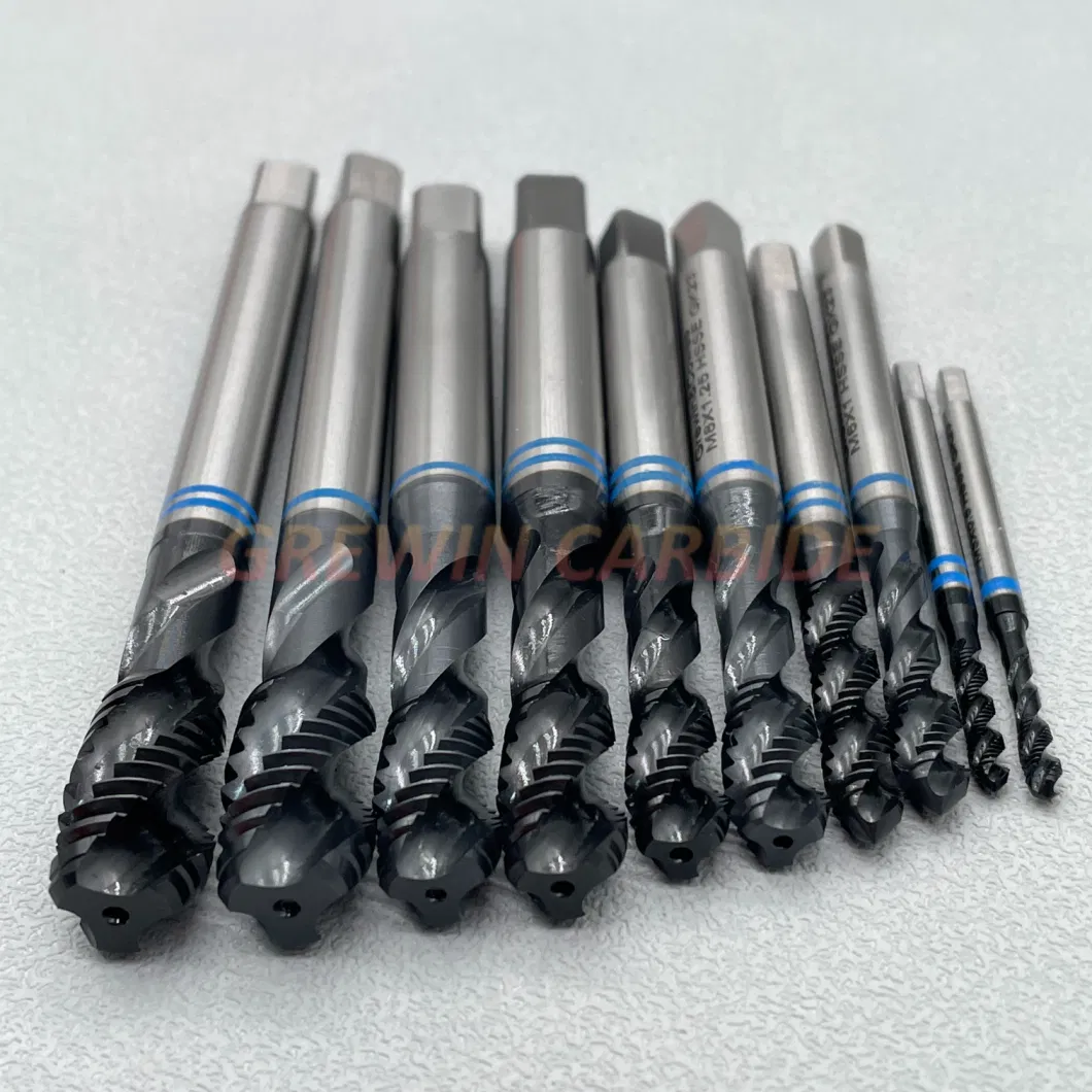 Gw Carbide-Hot Selling High Quality HSS Cobalt Screw Machine Tap Spiral Point Flute/Groove Thread Taps Tiain Coated for Processing Stainless Steel