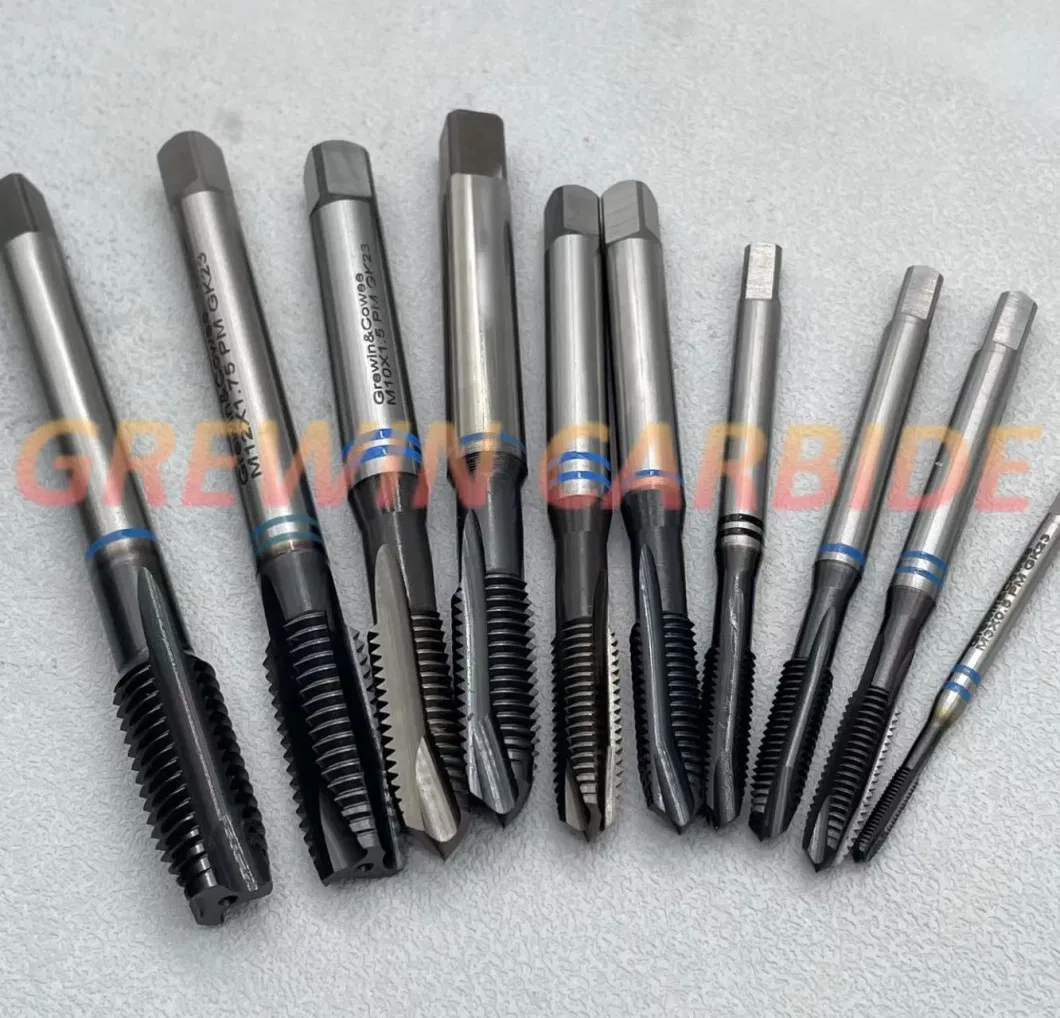 Grewin High Quality Tools CNC Machine Tools Hsse Spiral Point/ Tip Taps with Blue Ring for Stainless Steel