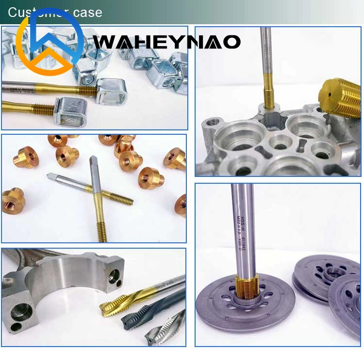 Waheynao High Speed Steel M35 Tin Coated Metric Spiral Taps