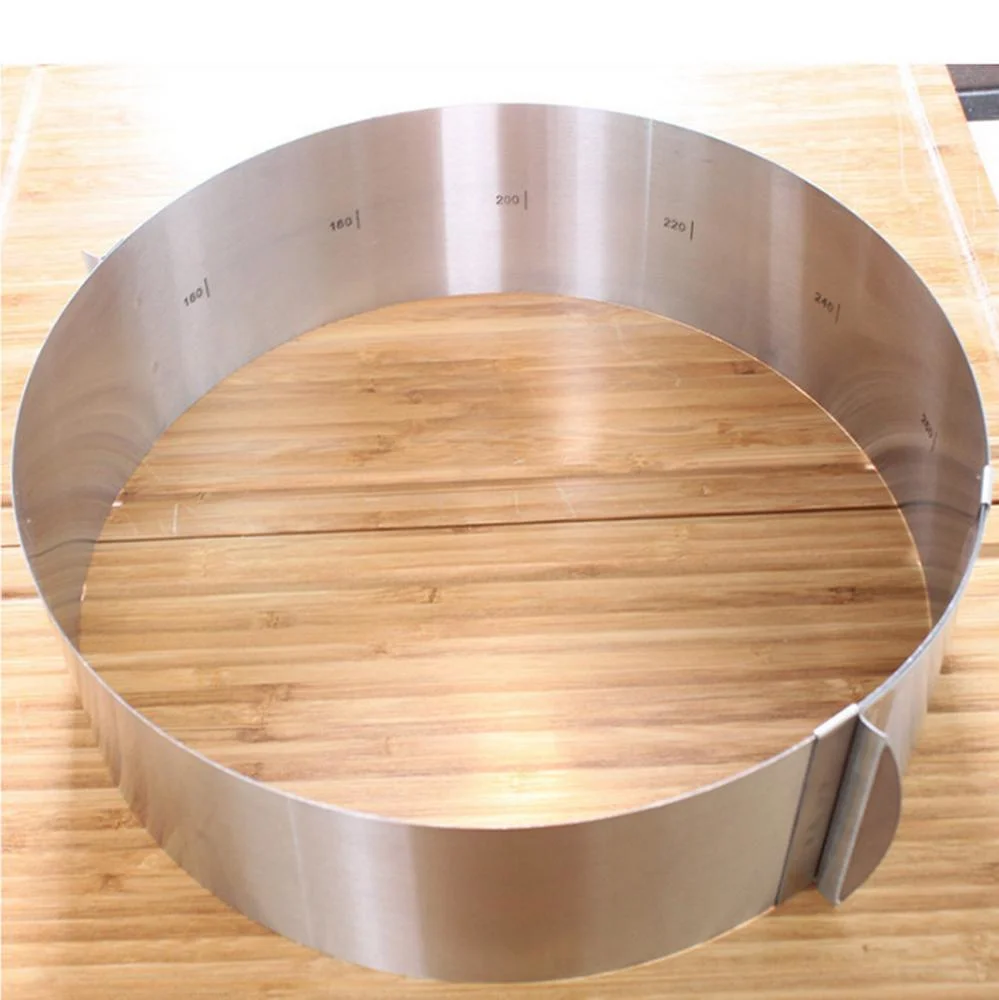 304 Stainless Steel Mousse Ring Thickened Cake Round Adjustable Ring Baking Mould