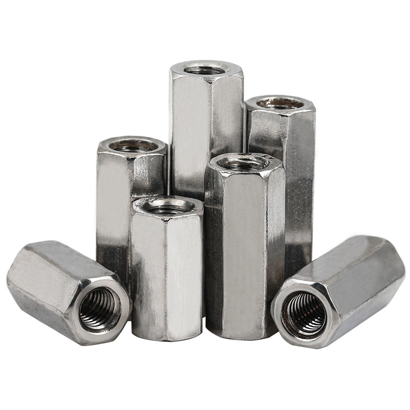 Best Price Hex Connecting White Zinc Plating Thickened Metric High Quality Hexagon Head Long Coupling Nut