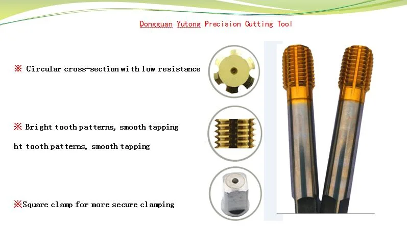 Extrusion Tap Machine Titanium Plated Tap Screw Thead Tapthe Coating Is Durable