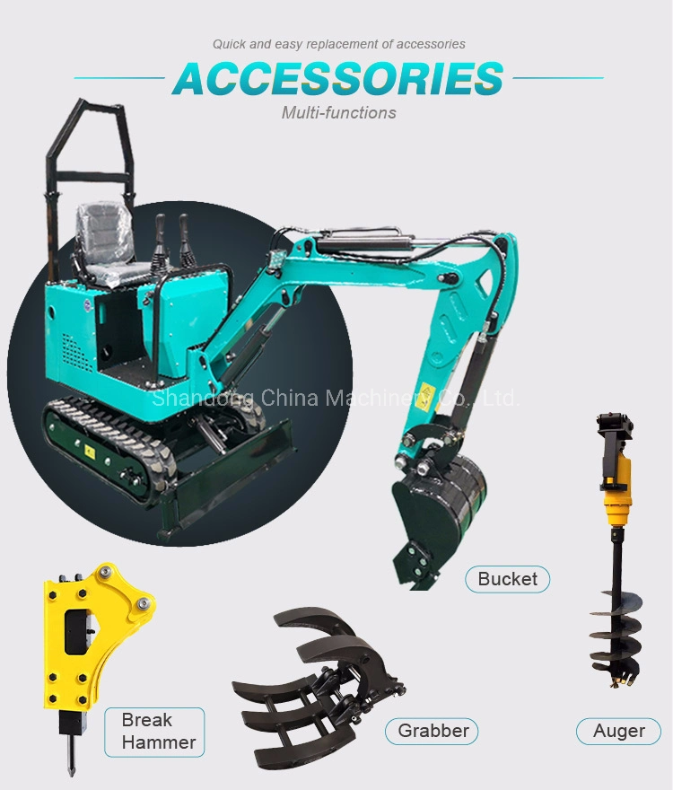 1ton Shed Portable Upgraded Version Small Excavators Mini Digger for Sale