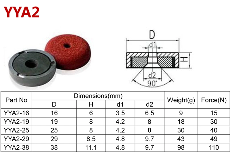 Strong Red Paint U Shaped AlNiCo Pot Magnet with Threaded Hole