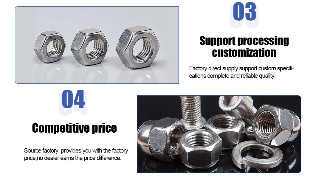 China Suppliers Manufacturing Price Size Galvanize Grade 8.8 Hex Bolt Nut Set Stainless Steel Different Types of Bolts and Nuts