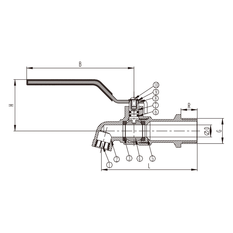 2022 Doz Manufacture Supply Brass Bib-Cock with High Quality