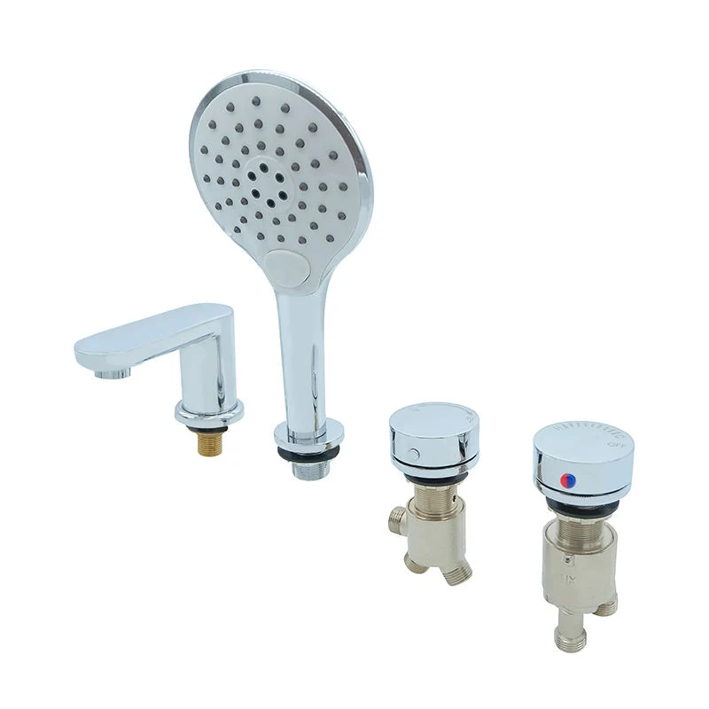 Modern Design Wholesale Deck Mounted 5-Hole Bathtub Mixer Large Water Output Bathtub Faucet