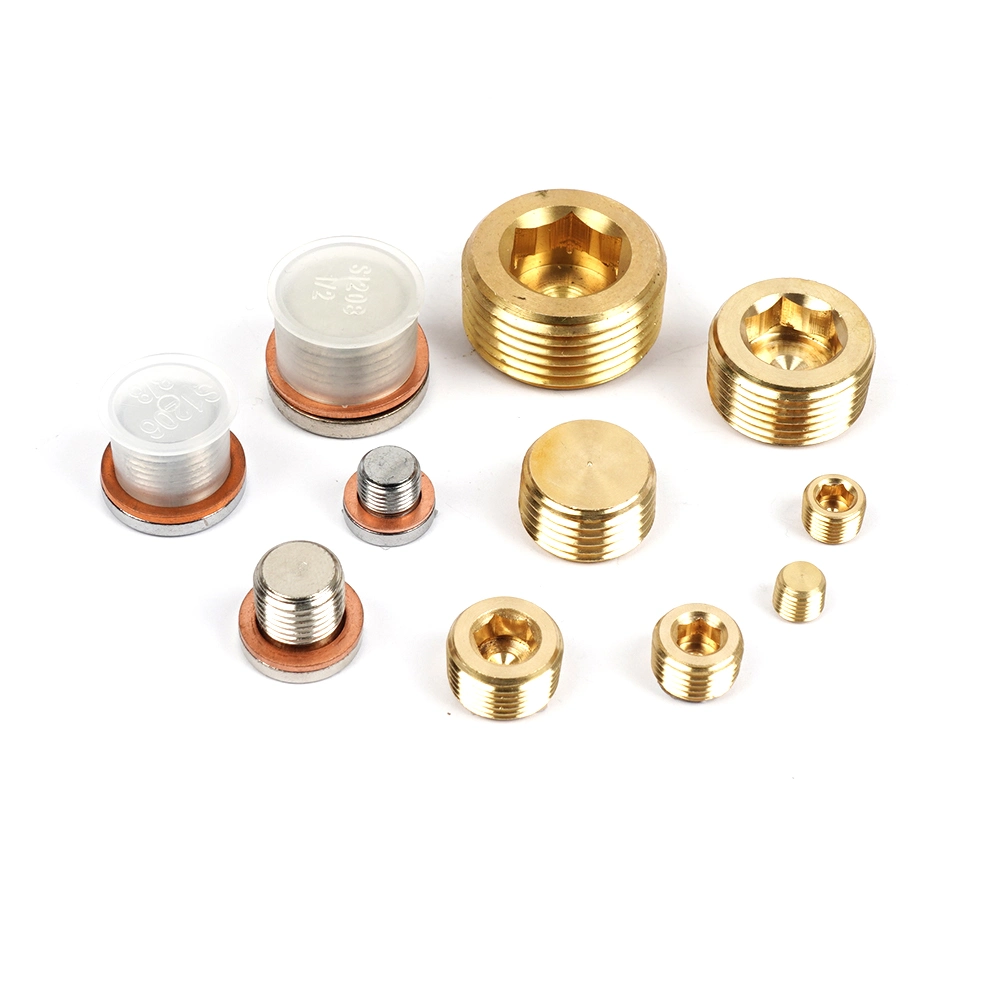 New High Quality Brass Pipe Steel Hex Hollow Head Fitting Male Hex Head Plug