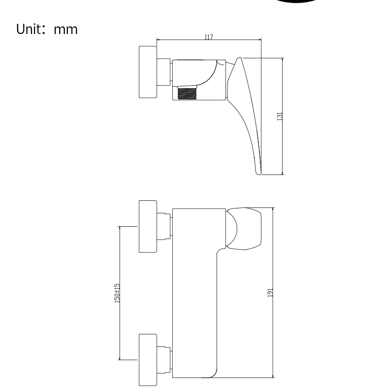 China Large Luxury Shower Faucets Wall Faucet