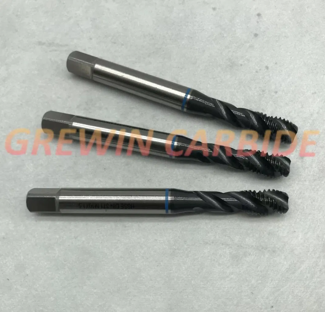 Grewin- Top Quality HSS Spiral Flute Machine Taps Threading Cutting Taps Screw Taps M8*1.25 for CNC Tool