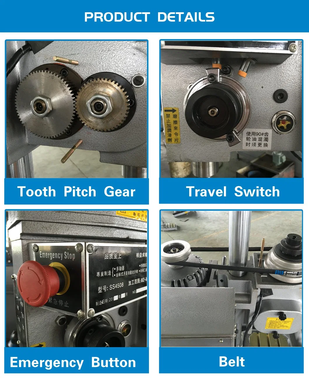 Dk-1 Vertical M2-M6 Only to Tap with Different Speed Through The Pulley Gear Type Tapping Machine