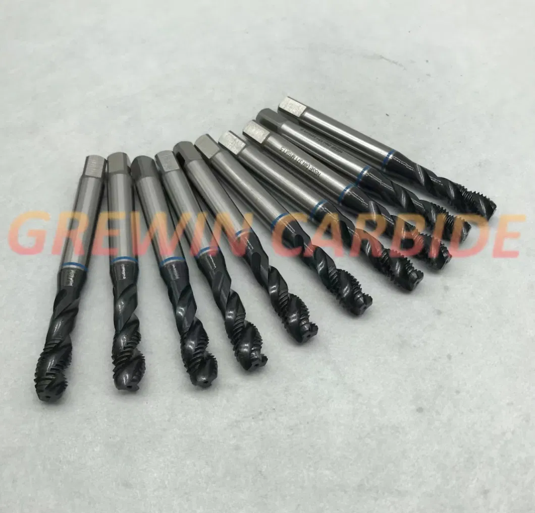 Grewin- Top Quality HSS Spiral Flute Machine Taps Threading Cutting Taps Screw Taps M8*1.25 for CNC Tool