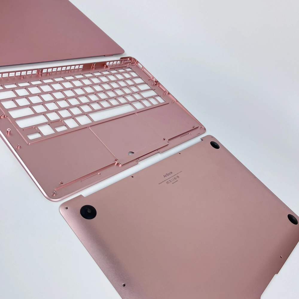 CNC Precision Machining Custom Service Metallic Gloss Cherry Pink 13-Inch Portable Airbook Laptop Complete Case or Frame