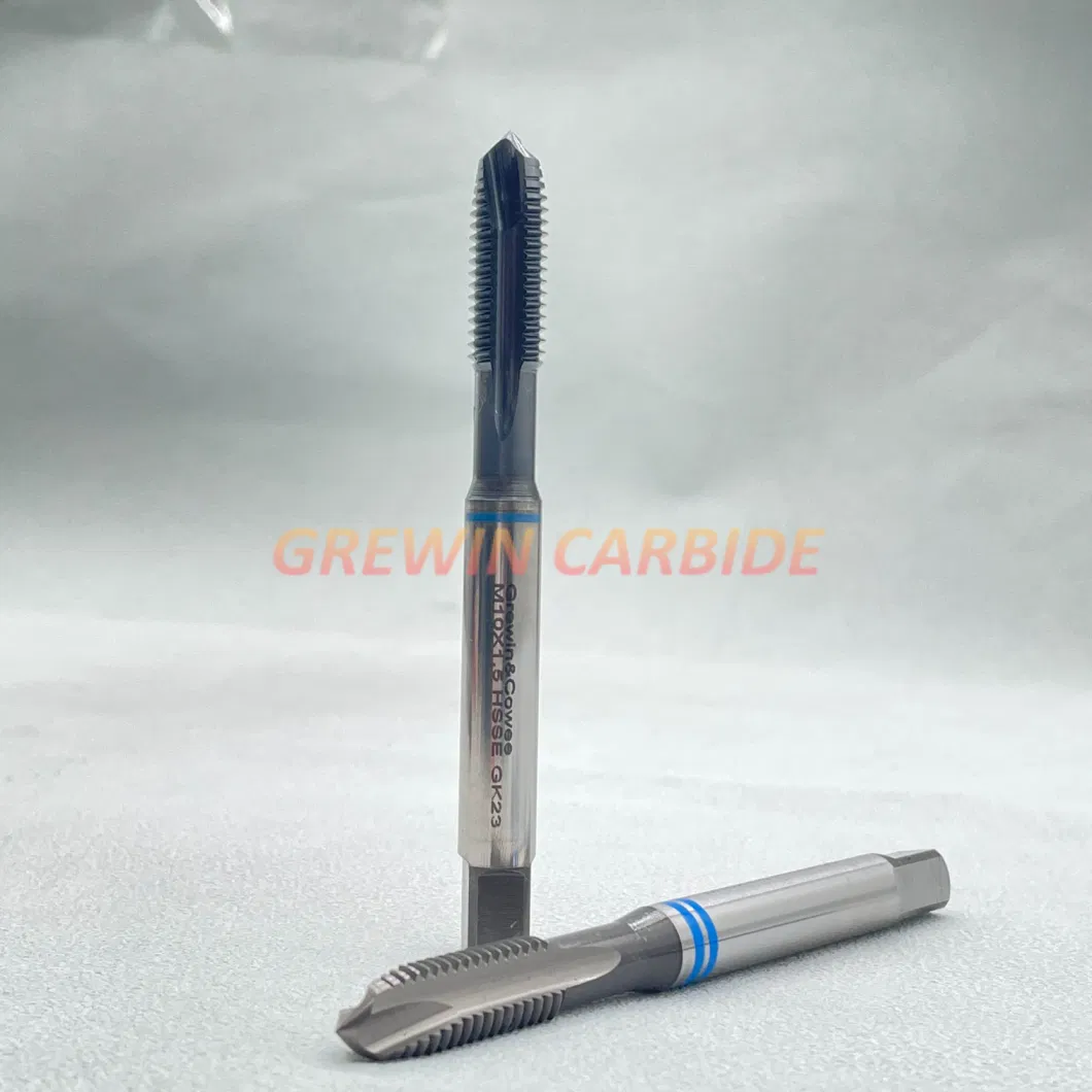 Grewin&Cowee-High Quality Mechanical Cobalt-Containing Hsse Pointed Tip Taps M2-M24 Machine Taps