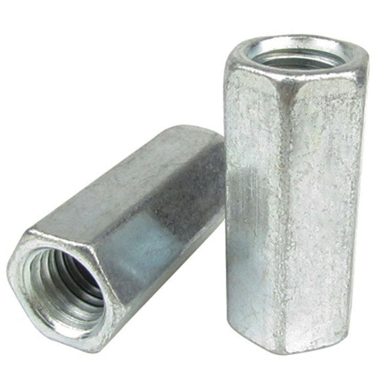 Galvanized Threaded Rod Coupler Metric Hex Long Round Coupling Nuts