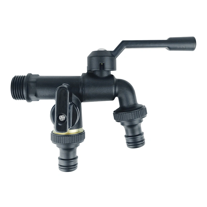 Brass Ball Valve Large Flow Double Outlet Faucet Used for Garden Hoses/Outdoor Antifreeze Tap/Washing Machines/Sinks