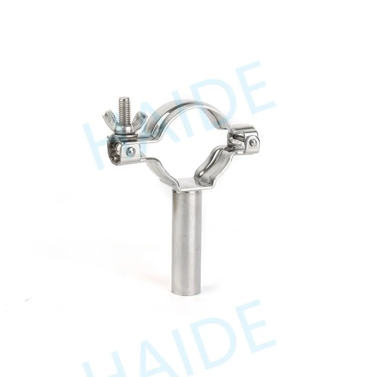 SS304 Hygienic Pipe Holder with Various Clamp Nut