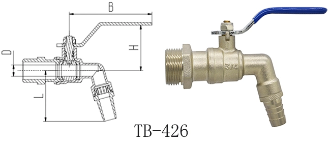 50% off 1/2 DN15 Chromed Plated Brass Ball Basin Tap/ Bibcock Tap Valve with Male Thread Pipe System (TB-426)