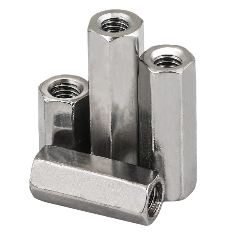 Best Price Hex Connecting White Zinc Plating Thickened Metric High Quality Hexagon Head Long Coupling Nut