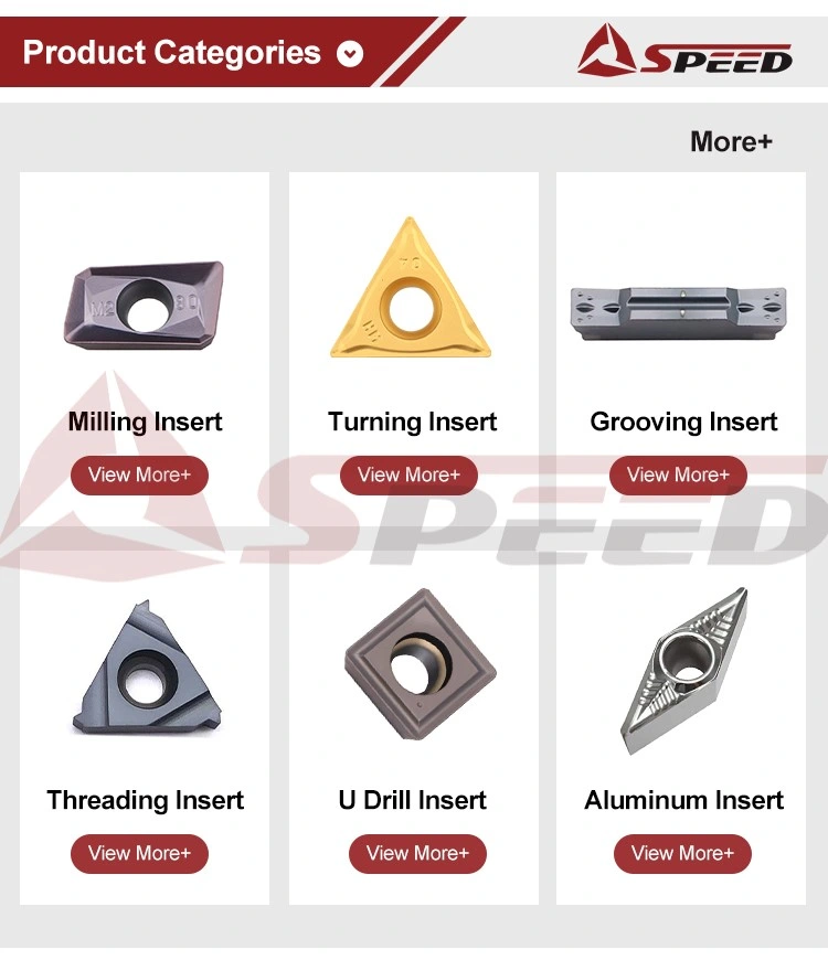 Speed Tungsten Carbide Insert Turning/Milling/Threading/Grooving/Drilling CNC Insert Apmt Rpmt Lnmu Cnmg Tnmg Wnmg Vnmg Mgmn Sp300 Machine Carbide Cutting Tool