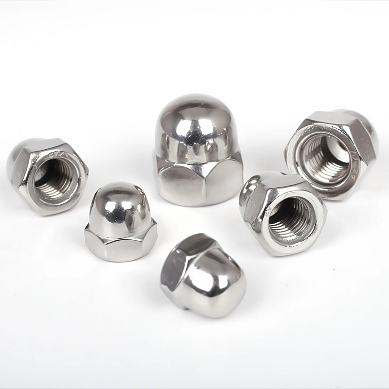 All Sizes SUS 304 316 Hex Domed Nuts Stainless Steel Cap Nuts