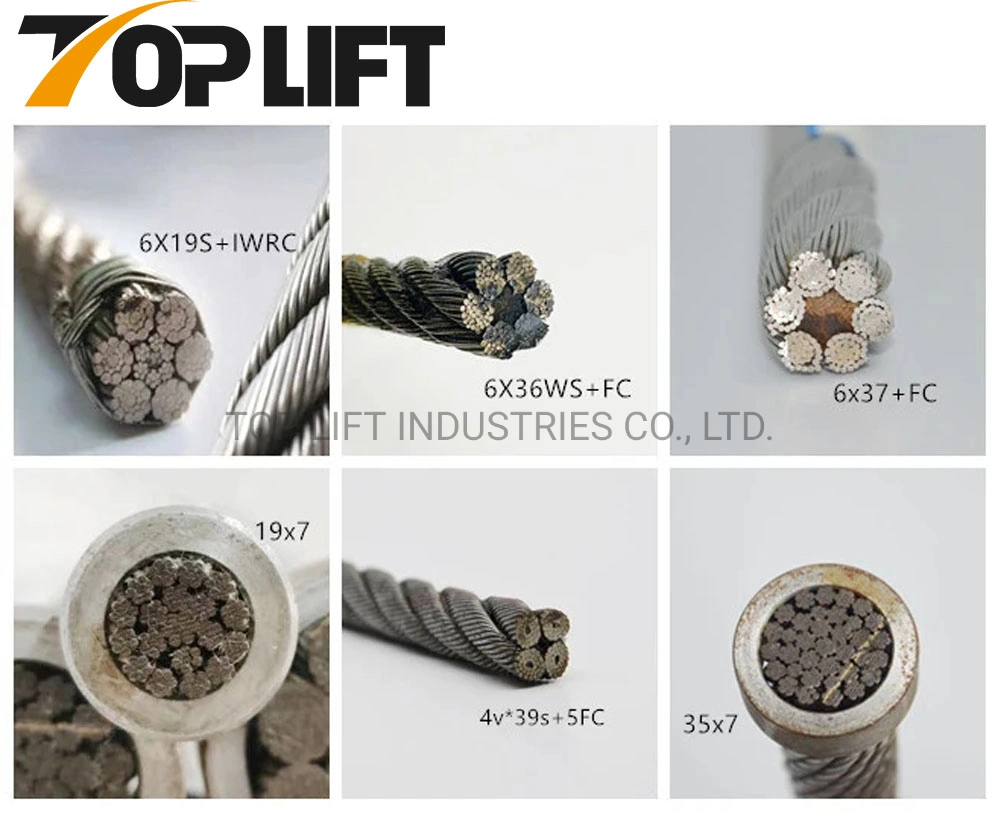 6X19+FC Galvanized / Ungalvanized Steel Wire Rope