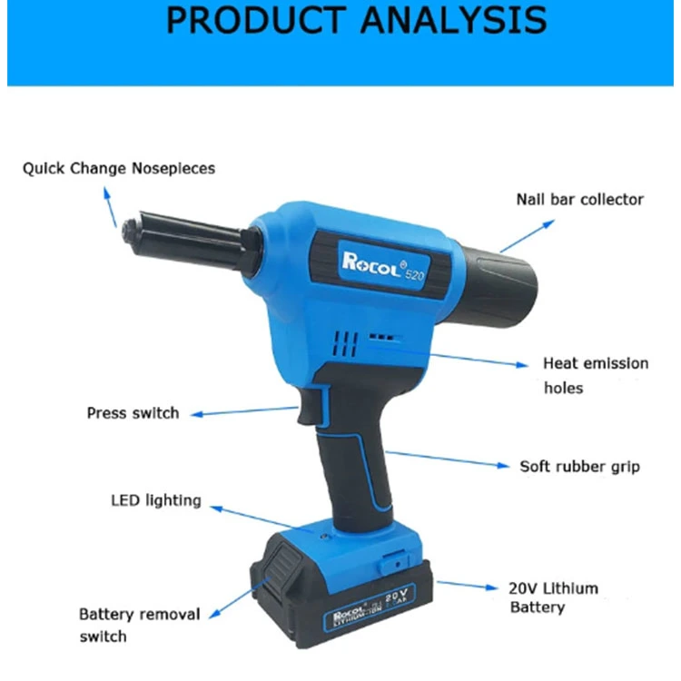 Rl-860 Battery Blind Pop Electric Rivet Nut Gun