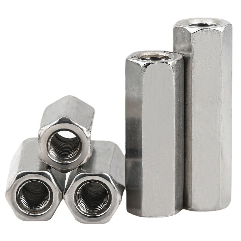 Best Price Hex Connecting White Zinc Plating Thickened Metric High Quality Hexagon Head Long Coupling Nut