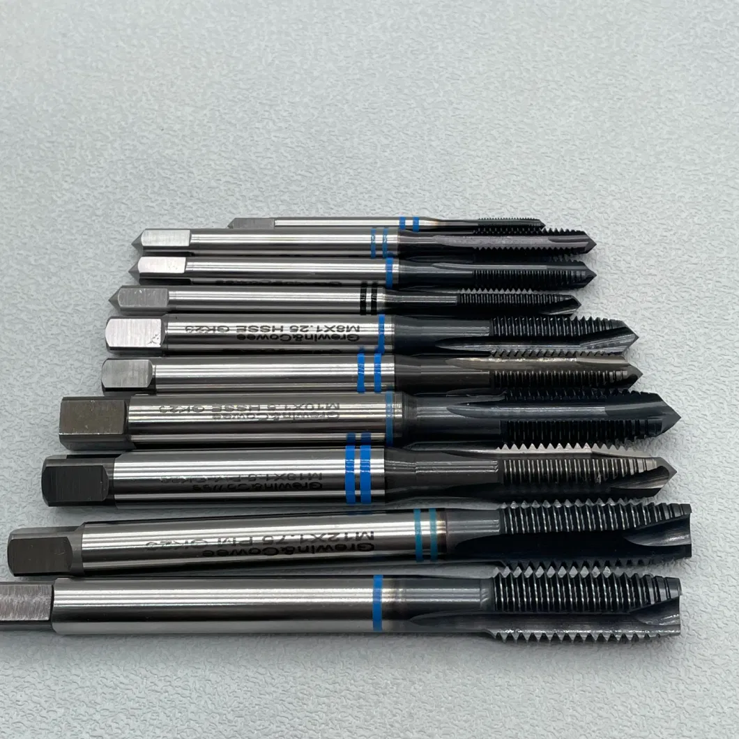 Gw-M8*1.25 mm Tin Coated HSS-Pm Machine Straight Screw Pointed Taps Tapping Thread Forming Tap