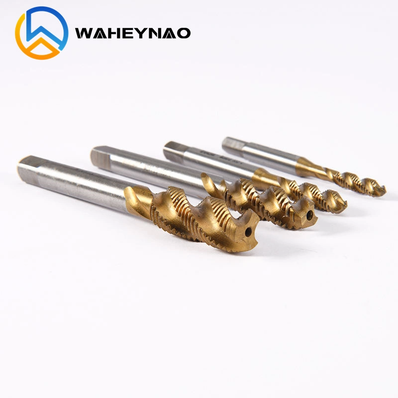 HSS-Co M3-M10 DIN371 Spiral Flute Taps Machine Taps Spiral Point Taps with Tin Coated Threading Cutter Tools