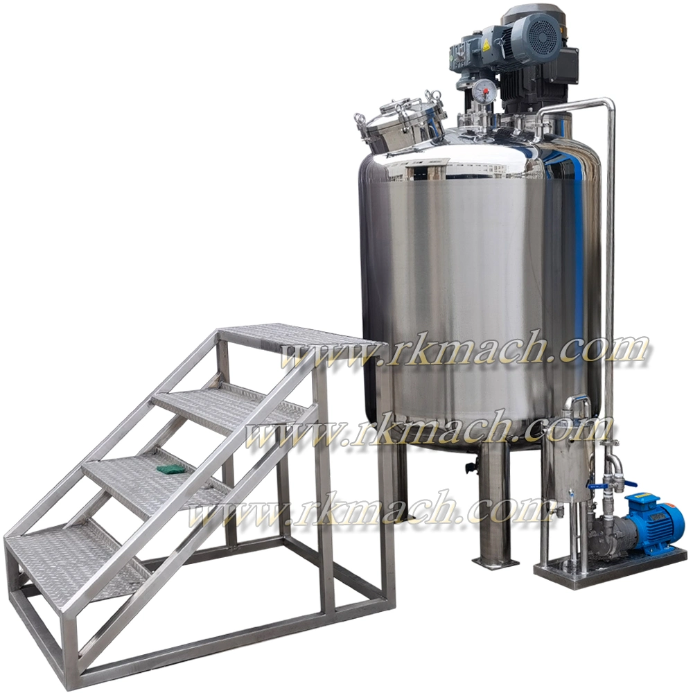 200~2000 Liter Customized Stainless Steel Tank High Speed Mixer for Cosmetic Creams Sanitizer