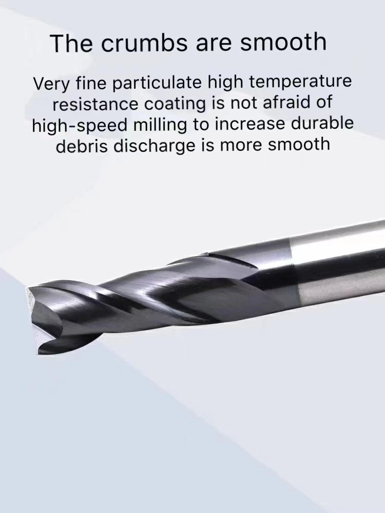 Wyk Solid Carbide Carving Tool Straight 2 Flute Endmill HRC45 HRC55 HRC65 2/3/4 Flute Tungsten Carbide Flat Ballnose Corner Radius Metric Inch Endmill Fresa