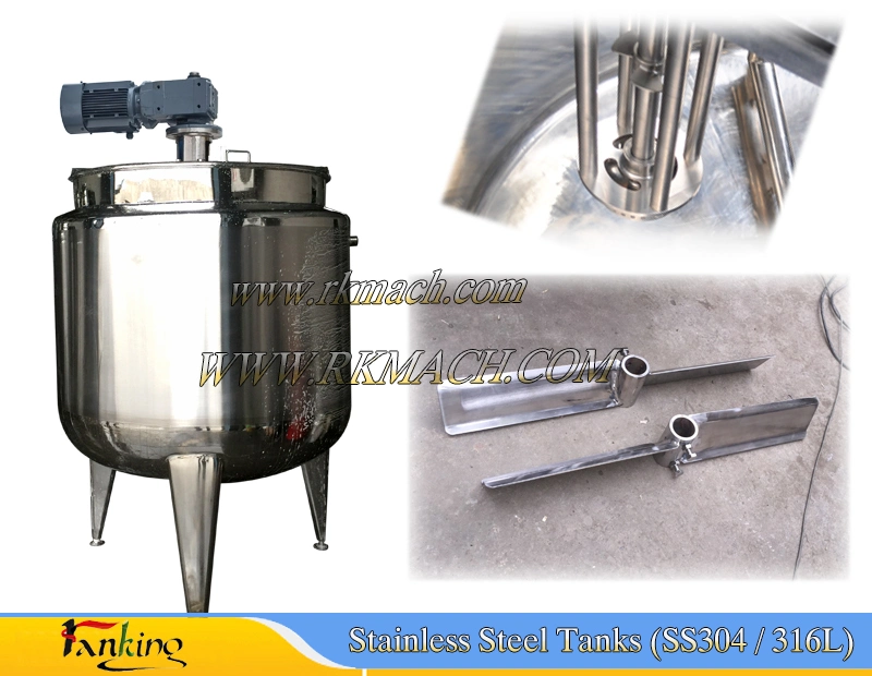 200~2000 Liter Customized Stainless Steel Tank High Speed Mixer for Cosmetic Creams Sanitizer