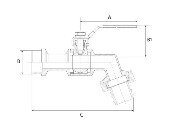 1/2 Inch Garden Tap with Water Nozzle for Washing Machine