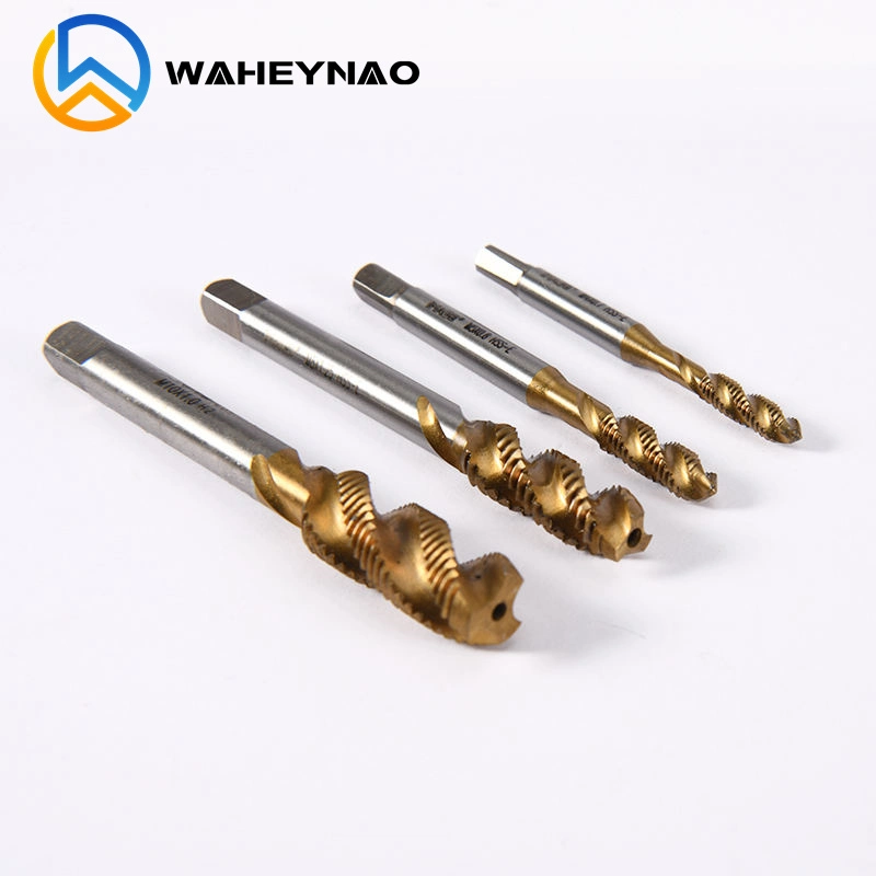 HSS-Co M3-M10 DIN371 Spiral Flute Taps Machine Taps Spiral Point Taps with Tin Coated Threading Cutter Tools