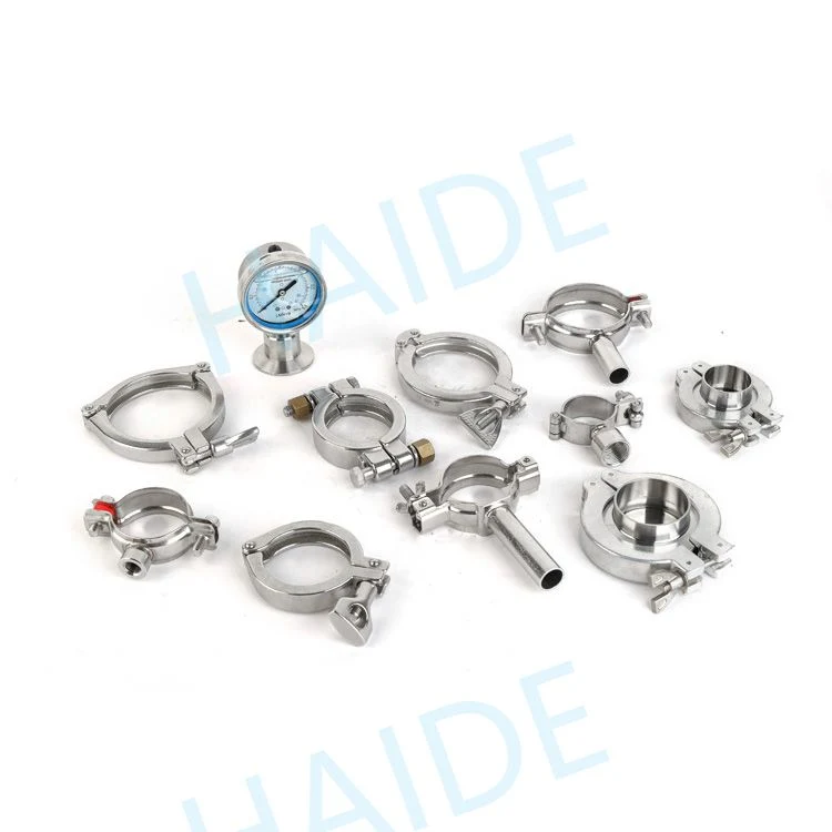 SS304 Hygienic Pipe Holder with Various Clamp Nut