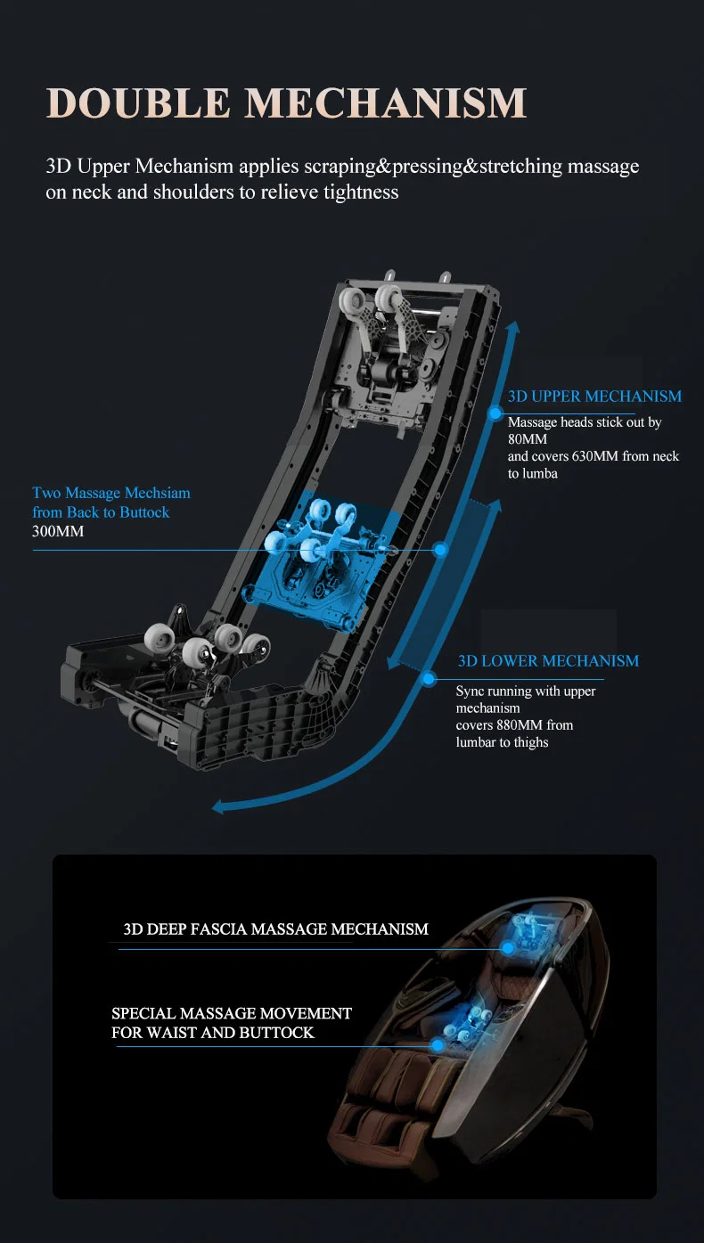 Luxury Rotai Rt8900 Human Touch Dual Mechanism Massage Chair