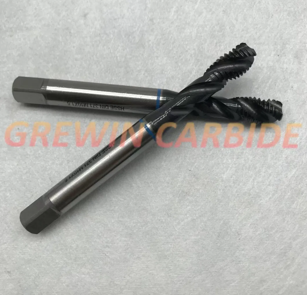 Grewin- Top Quality HSS Spiral Flute Machine Taps Threading Cutting Taps Screw Taps M8*1.25 for CNC Tool