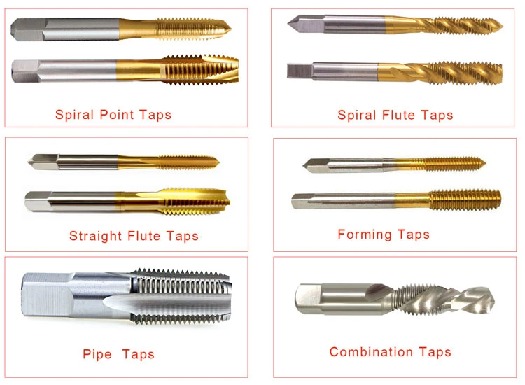 Waheynao High Speed Steel M35 Tin Coated Metric Spiral Taps