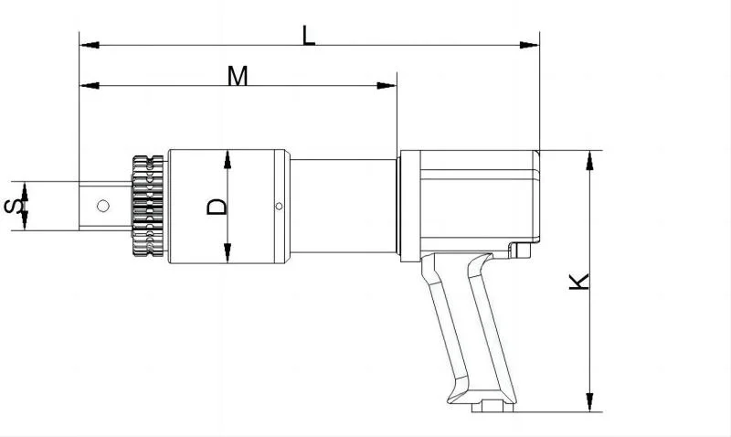 Kspw-30ss 500-3000nm 1&prime;&prime; Air Pneumatic Torque Wrench with CE