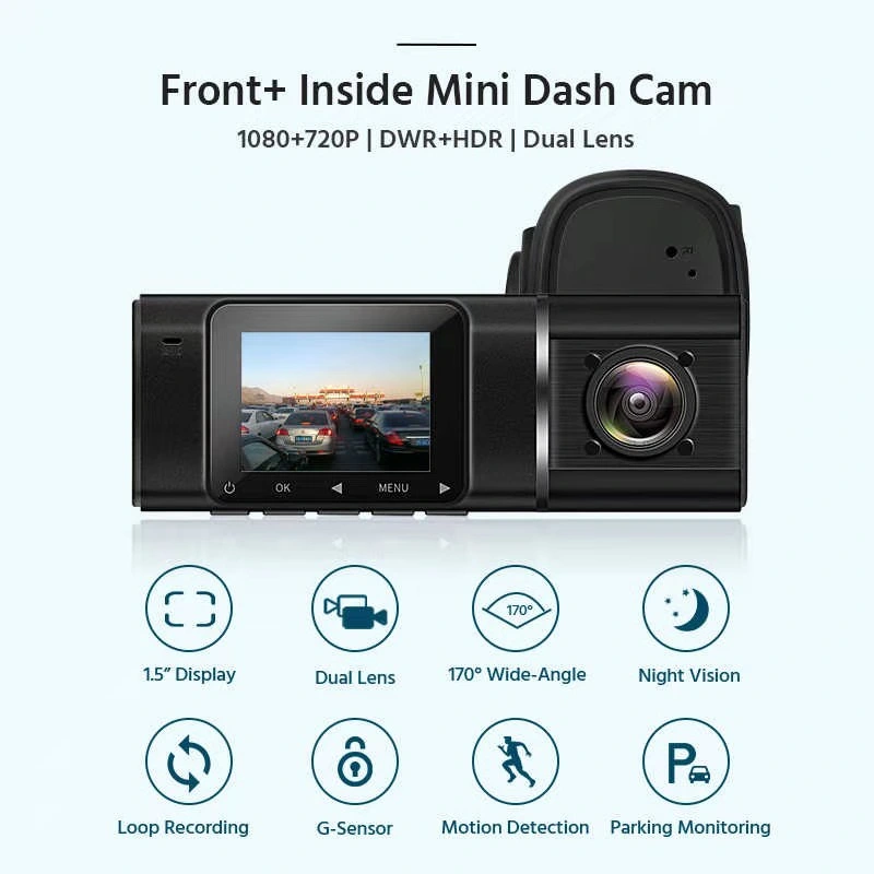 Dashcam 3840*2160p 30fps Ultra HD DVR Video Recorder GPS Tracker