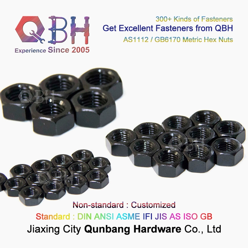 Qbh As1112 GB6170 Class 10 Zp Yzp HDG Black Metric Hex Nuts