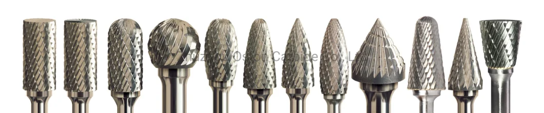 Powerful Factory 1/4 Inch Shank Solid G Type Tungsten Carbide Burrs Type Point Tree Carbide Rotary File with Short Stalk Burr