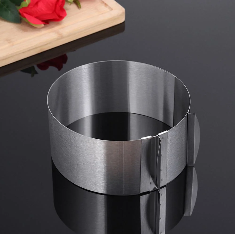 304 Stainless Steel Mousse Ring Thickened Cake Round Adjustable Ring Baking Mould