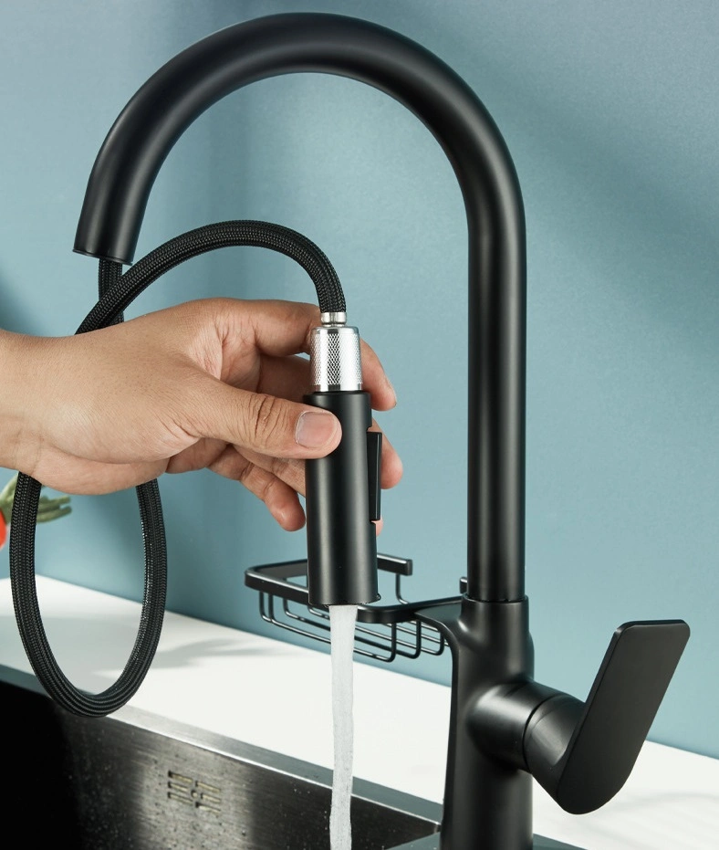 Large Water Output Pull out Mixer Tap Kitchen Sink Faucets