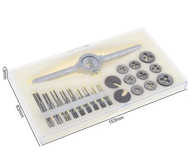 31PCS Mini Metal Screw Threading Tool Metric and Thread Cutting Taps and Dies Tool Kit